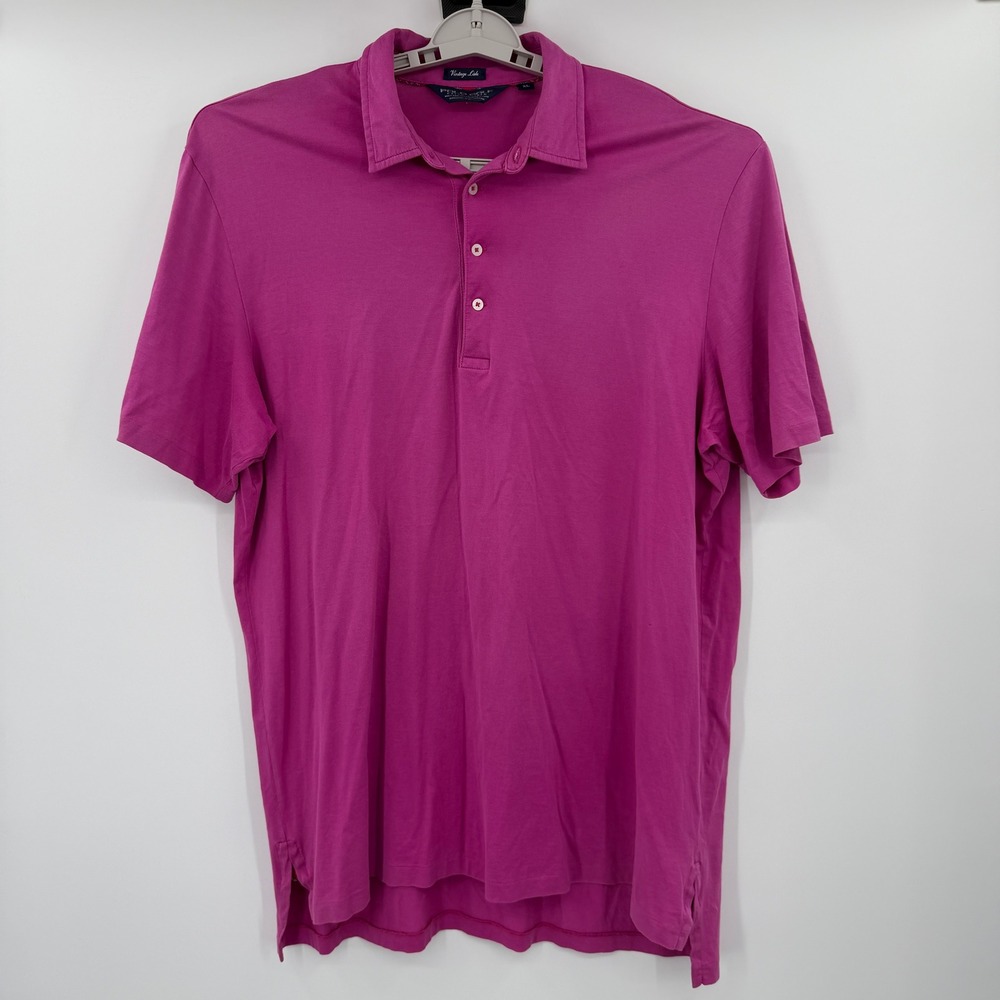 Polo Golf Ralph Lauren Magenta Pink Pima Cotton Vintage Lisle Polo Shirt XL